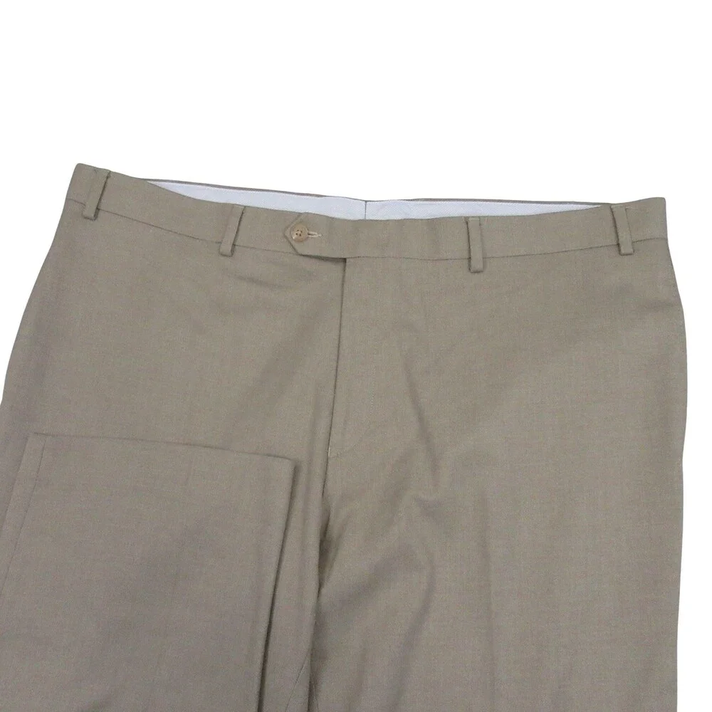 Polo Ralph Lauren Mens Dress Pants 40 X‎ 30 Beige Stretch Polyester Flat
